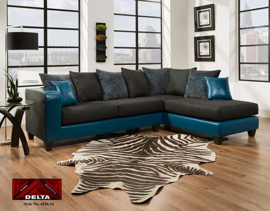 Tampa Teal 2 pc Sectional