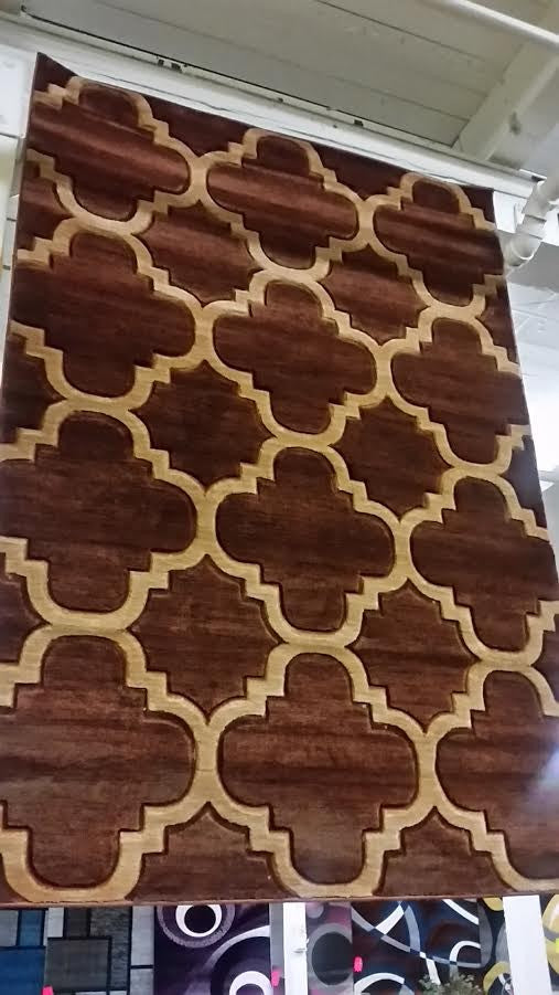 4518 Caramel Hand Carved Rug 5x8