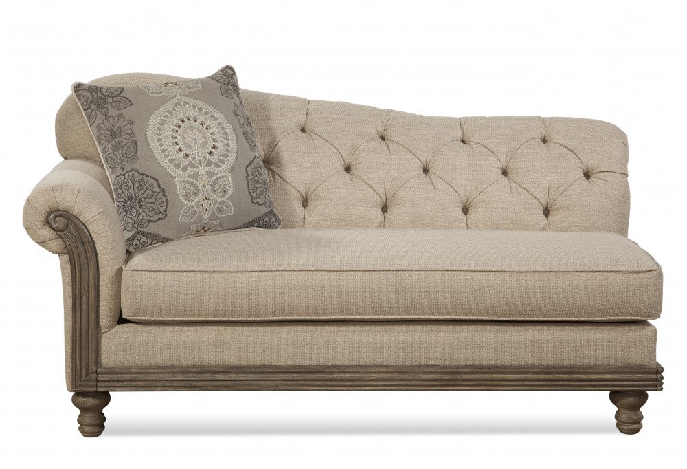 Parchment Tufted Sofa and Loveseat