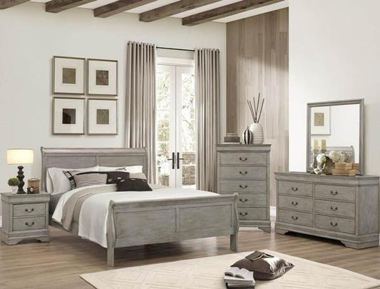 CROWN MARK Louis Philip Grey 7pc bedroom