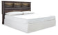 Drystan King/California King Bookcase Headboard with Mirrored Dresser, Chest and 2 Nightstands