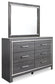 Lodanna King/California King Upholstered Panel Headboard with Mirrored Dresser, Chest and Nightstand