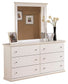 Bostwick Shoals Twin Panel Bed with Mirrored Dresser