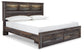 Drystan  Bookcase Bed With 2 Storage Drawers With Mirrored Dresser, Chest And 2 Nightstands