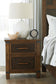 Wyattfield King Panel Bed with Mirrored Dresser, Chest and Nightstand