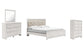 Altyra King Panel Bed with Mirrored Dresser and Chest