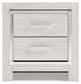 Altyra King Upholstered Storage Bed with Mirrored Dresser and Nightstand