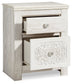Paxberry Queen Panel Bed with Mirrored Dresser and Nightstand