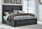 Foyland King Panel Storage Bed with Mirrored Dresser, Chest and 2 Nightstands
