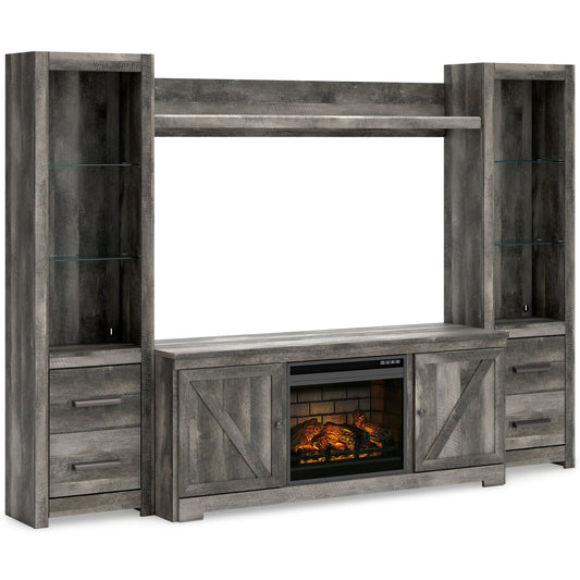 Wynnlow 4-Piece Entertainment Center with Electric Fireplace