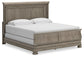 Lexorne California King Sleigh Bed with Mirrored Dresser, Chest and 2 Nightstands