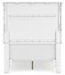 Fortman Twin Panel Bed with Mirrored Dresser and Chest