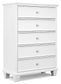 Fortman California King Panel Bed with Mirrored Dresser and Chest