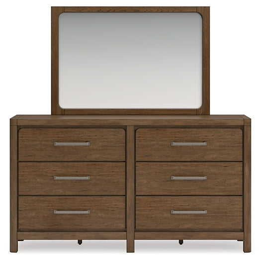 Cabalynn Queen Panel Bed with Storage with Mirrored Dresser and 2 Nightstands