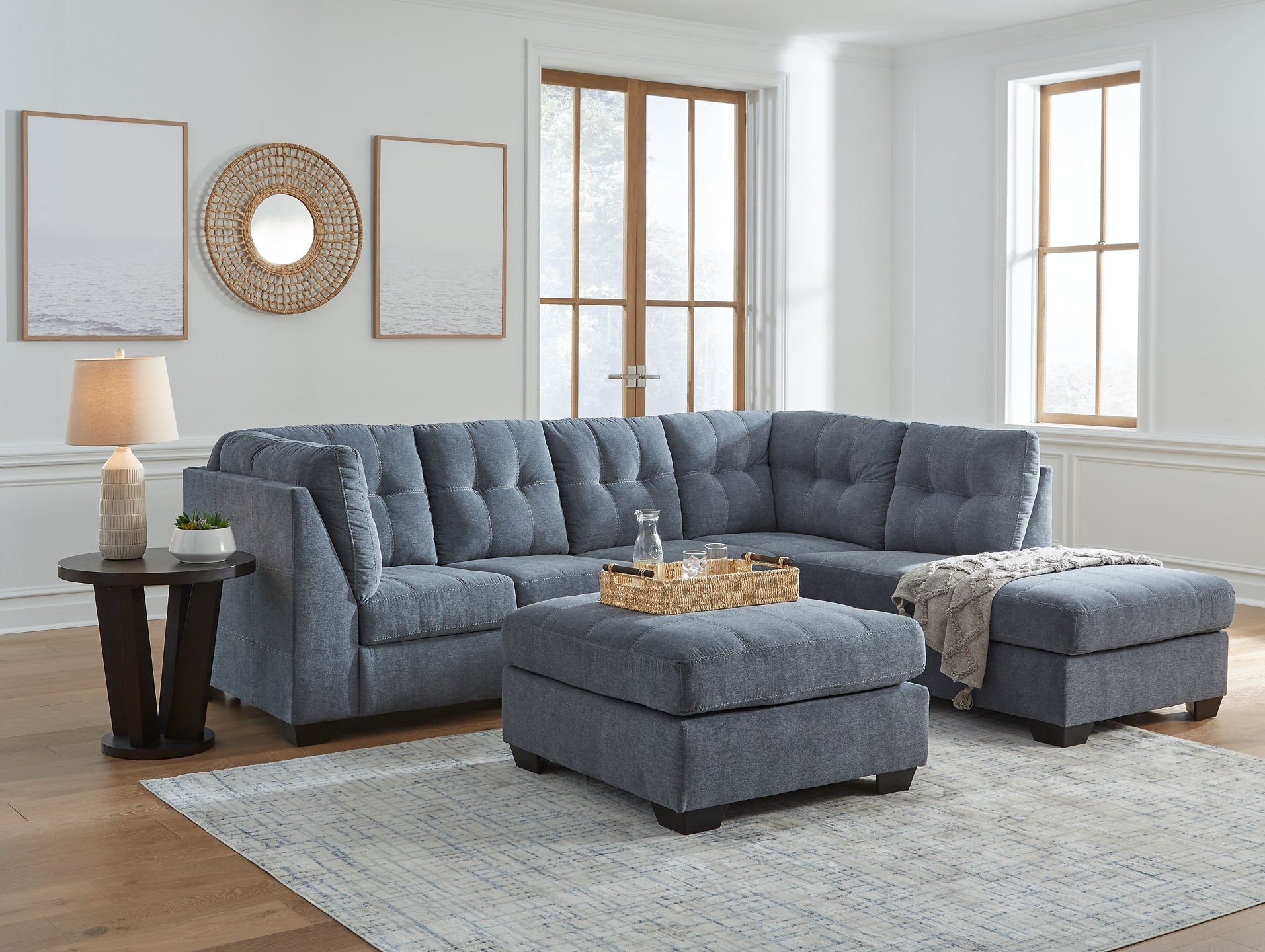 Marleton 2 Piece Sectional With Ottoman